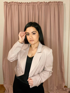She Means Business Cropped Blazer