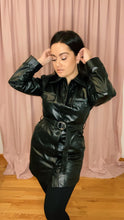 Load image into Gallery viewer, Harley Vegan Leather Belted Jacket
