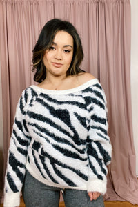 Rock It Out Zebra Sweater