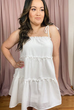 Load image into Gallery viewer, She&#39;s So Golden Babydoll Dress-White
